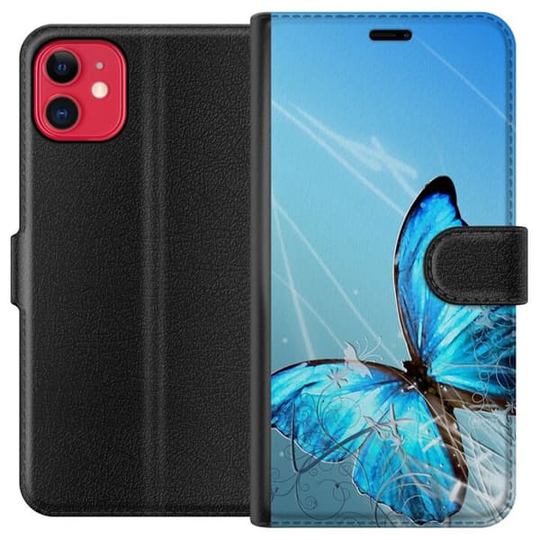 Kompatibel Tegnebogsetui til Apple iPhone 11 Sommerfugl