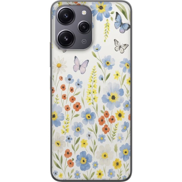 Xiaomi Redmi 12 Gennemsigtig cover Sommerblomster