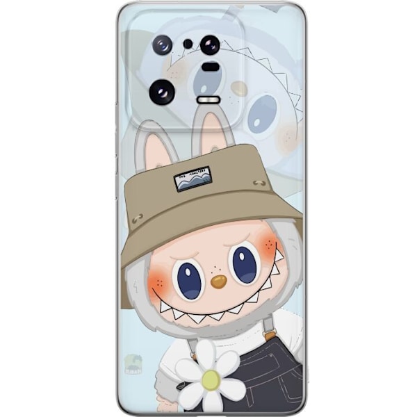 Xiaomi 13 Pro Läpinäkyvä kuori Labubu hattuineen - Pop Mart -hahmo Mr. Butcher retrotyylillä ja luonteella
