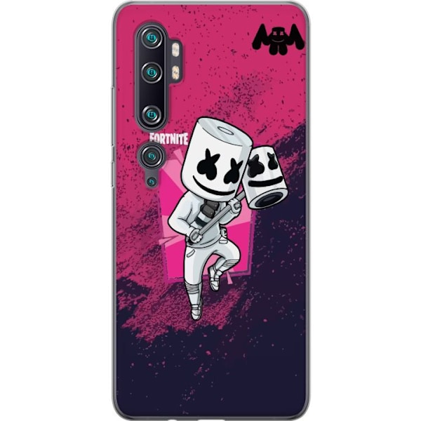 Xiaomi Mi Note 10 Pro Gjennomsiktig deksel Marshmello Fortnite