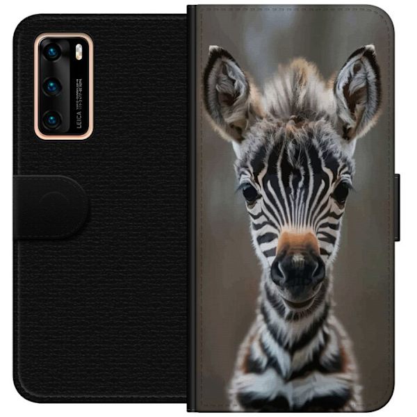 Huawei P40 Plånboksfodral Giraff Djurmotiv Afrika Natur Grafiskt Motiv Savann Vilda Djur Populär Väggkonst Exotiskt Tema