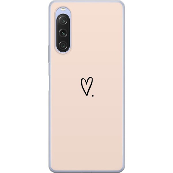 Sony Xperia 10 V Läpinäkyvä kuori Sydän