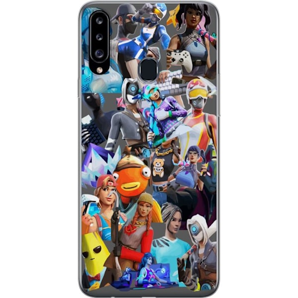 Samsung Galaxy A20s Läpinäkyvä kuori Fortnite