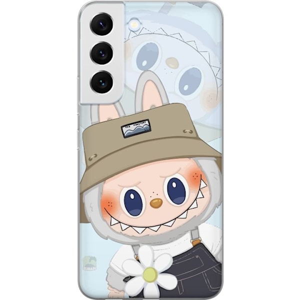 Samsung Galaxy S22 5G Gennemsigtig cover Labubu med hat - Pop Mart figur Mr. Butcher i retro-stil med karakter