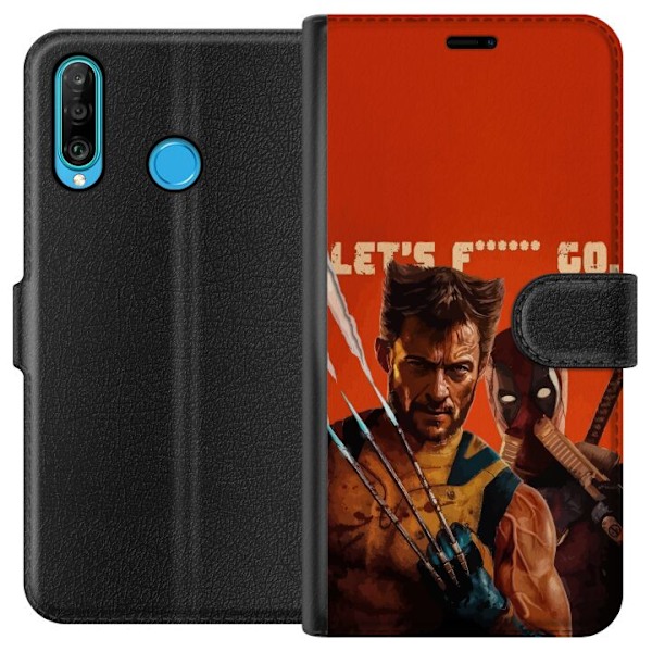 Huawei P30 lite Lompakkokotelo Deadpool & Wolverine