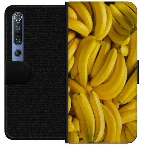 Xiaomi Mi 10 Pro 5G Plånboksfodral Banana Pattern – lekfullt mönster med gula bananer