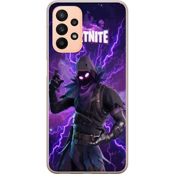 Samsung Galaxy A23 Genomskinligt Skal Fortnite Raven – Mörk Stridsikon från Battle Royale
