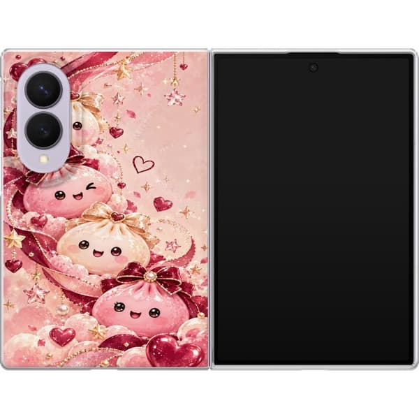 Kompatibelt Mobildeksel til Samsung Galaxy Z Fold8 Hjertevenner rosa