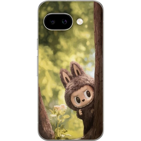 Google Pixel 9a Läpinäkyvä kuori Labubu Graffiti Vibes – Katutaide hirviömuodossa
