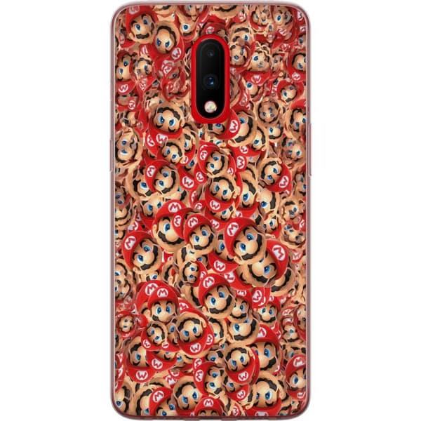 Kompatibelt Mobilskal till OnePlus 7 Super Mario mönster röd
