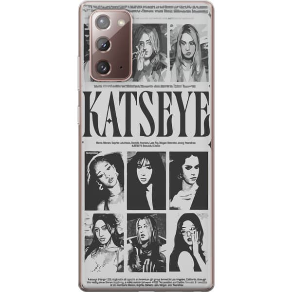 Kompatibelt Mobilskal till Samsung Galaxy Note20 KATSEYE svartvit poster grå