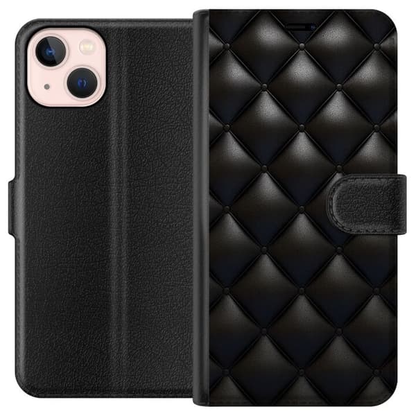 Kompatibelt Plånboksfodral till Apple iPhone 13 Leather Black