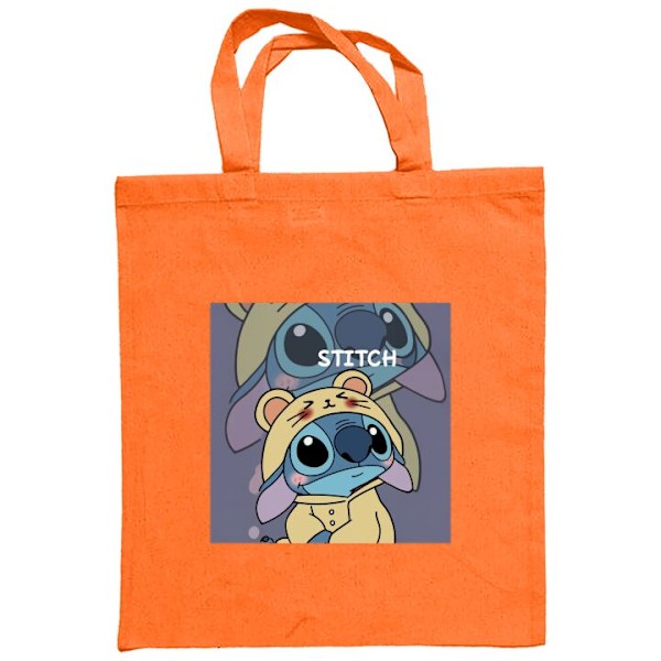 Tygpåse | Hållbar Shoppingväska i Tyg Stitch Orange one size