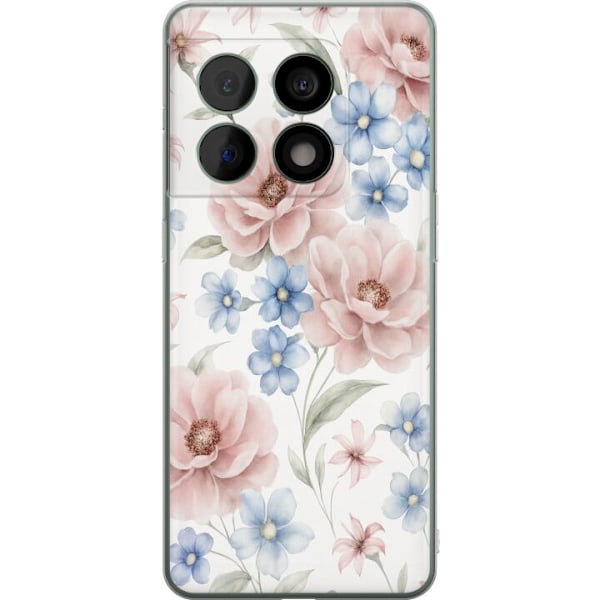 OnePlus 10 Pro Läpinäkyvä kuori Romanttiset kukat