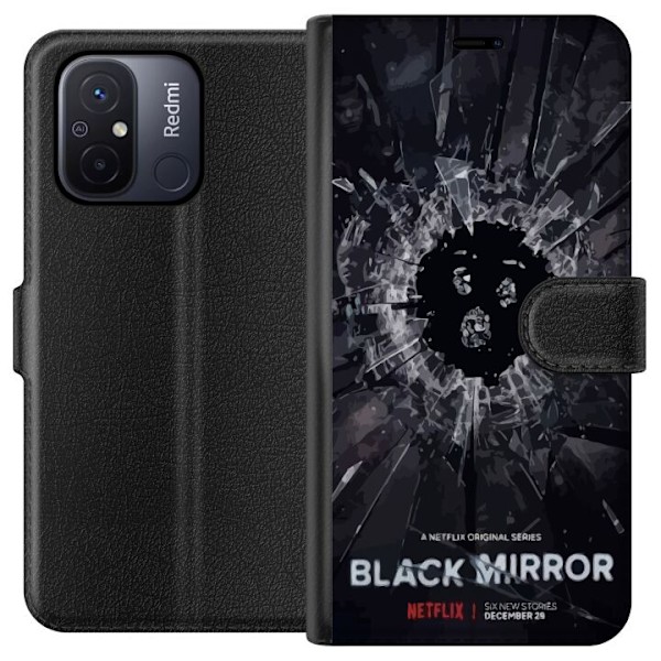 Xiaomi Redmi 12C Tegnebogsetui Black Mirror Sci-Fi Netflix Ser