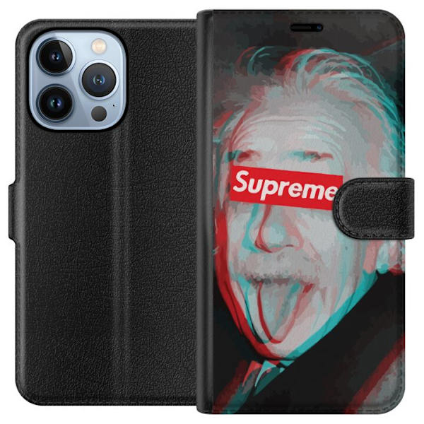Apple iPhone 13 Pro Tegnebogsetui Supreme Albert Einstein 3D Motiv Streetwear Design Populær Videnskab Ikonisk Grafisk Urban Kunst