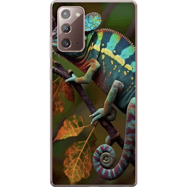 Samsung Galaxy Note20 Läpinäkyvä kuori Lisko Graafinen Streetwear Suunnittelu Eläinmalli Moderni Kaupunkityyli Suosittu Motiivi Luova Taide Trendi