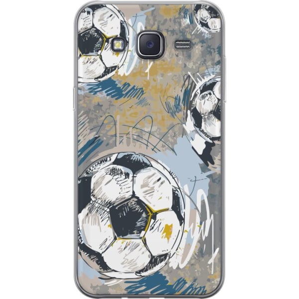 Samsung Galaxy J5 Läpinäkyvä kuori Jalkapallo