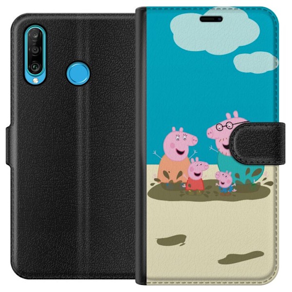 Huawei P30 lite Lompakkokotelo Greta Possu Perhe Jori Mutapuro