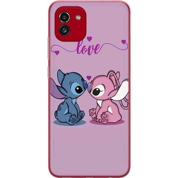 Samsung Galaxy A03 Läpinäkyvä kuori Lilo & Stitch – Angel