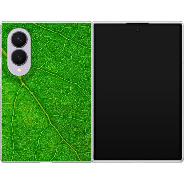 Kompatibelt Mobilskal till Samsung Galaxy Z Fold8 Gröna bladnerver grön