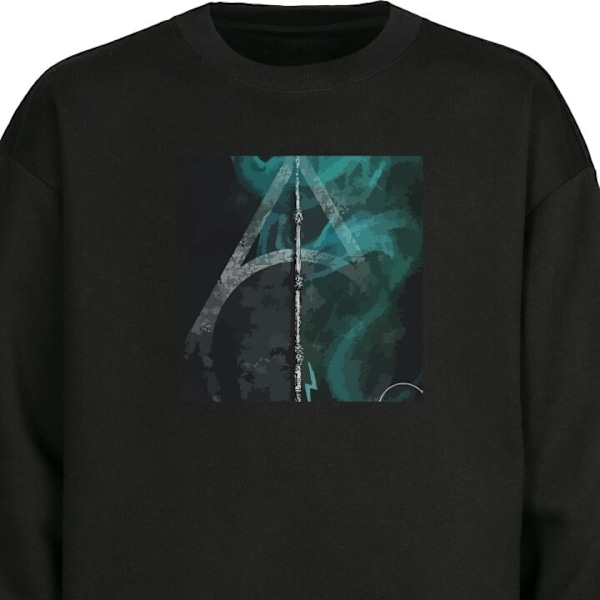 Sweatshirt til Voksne | Klassisk Collegebluse Harry Potter sort XL