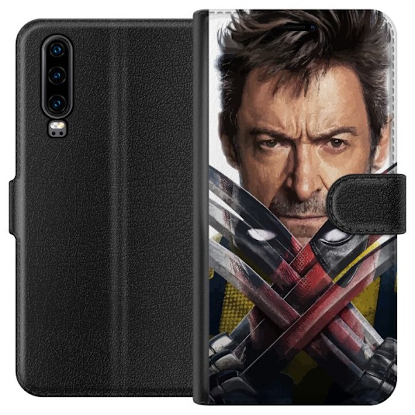 Huawei P30 Tegnebogsetui Deadpool & Wolverine