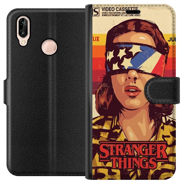 Huawei P20 lite Tegnebogsetui Stranger Things VHS