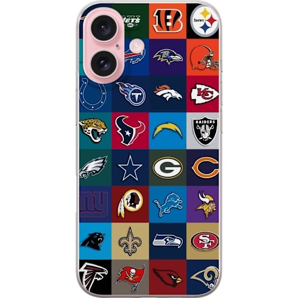 Apple iPhone 16 Läpinäkyvä kuori NFL