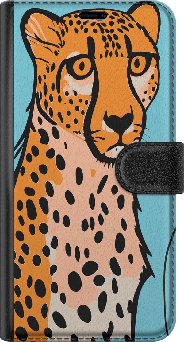 Kompatibelt Lommeboketui til Samsung Galaxy A16 5G Overrasket Leopard