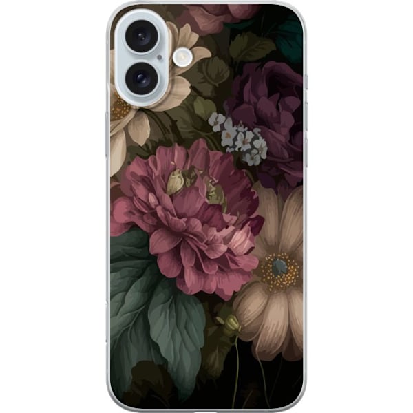 Apple iPhone 16 Plus Läpinäkyvä kuori Blommor