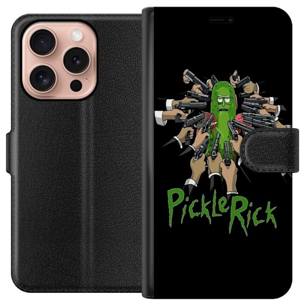 Apple iPhone 16 Pro Lompakkokotelo Pickle Rick