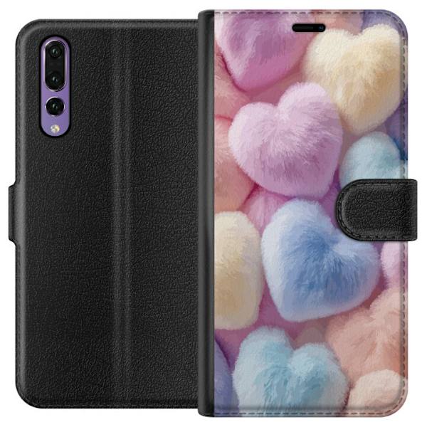 Huawei P20 Pro Plånboksfodral Hjärtan Kärlek Grafisk Design Romantiskt Motiv Populärt Symbol Grafiskt Mönster Dekoration