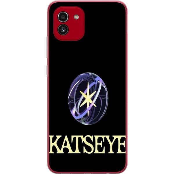 Kompatibelt Mobildeksel til Samsung Galaxy A03 KATSEYE logotyp svart