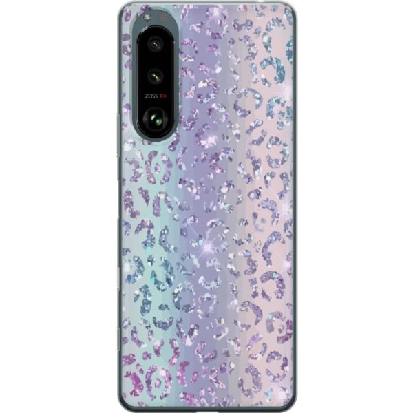 Sony Xperia 5 III Gennemsigtig cover Glitter Leopard