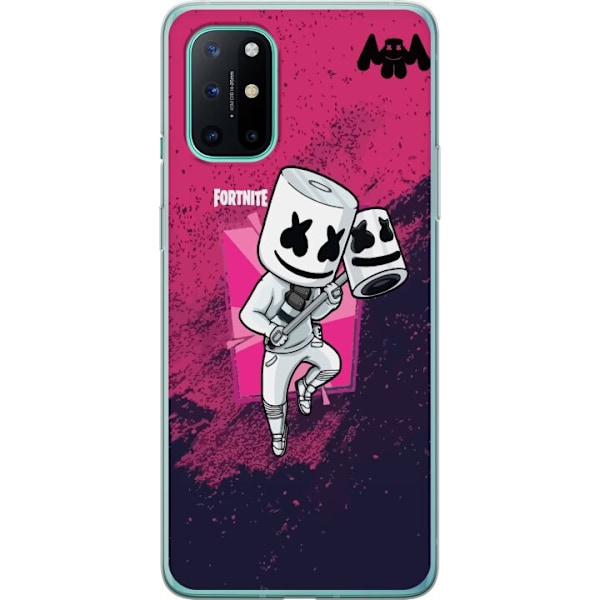 OnePlus 8T Genomskinligt Skal Marshmello Fortnite Skin Emote Gaming DJ Karaktär Populärt Motiv Barn Ungdom Trend