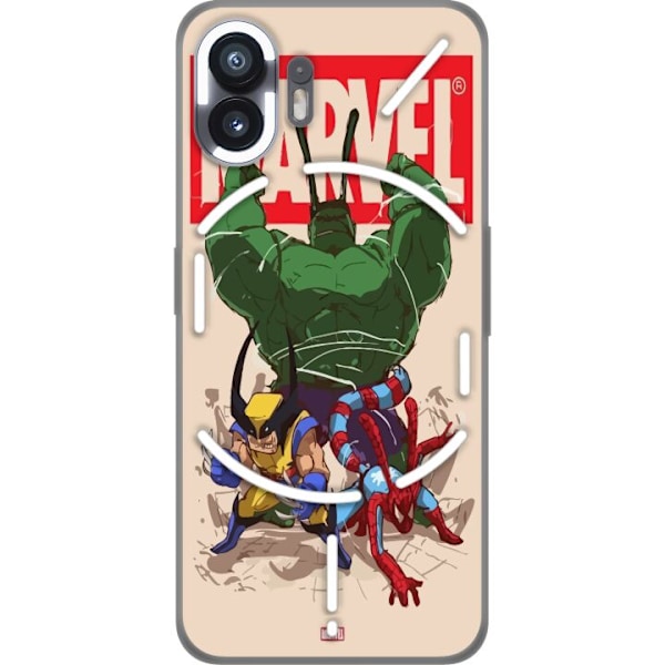 Nothing Phone (2) Gennemsigtig cover Marvel