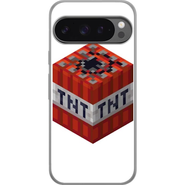 Google Pixel 9 Pro XL Genomskinligt Skal Minecraft TNT