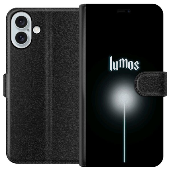 Apple iPhone 16 Plus Tegnebogsetui Harry Potter Lumos