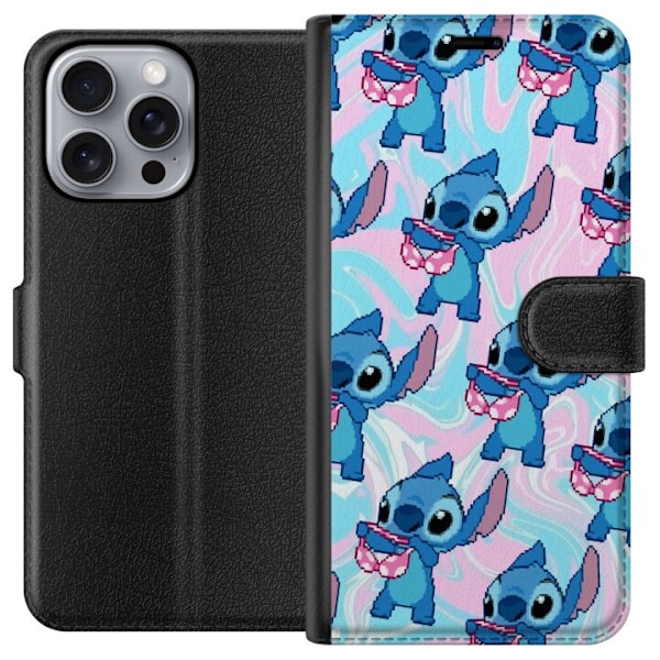 Apple iPhone 16 Pro Max Lompakkokotelo Stitch Retro