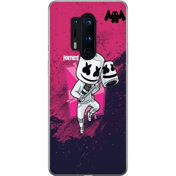 OnePlus 8 Pro Läpinäkyvä kuori Marshmello Fortnite Skin Emote Gaming DJ Hahmo Suosittu Aihe Lapsi Nuori Trendi