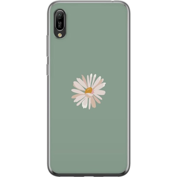 Huawei Y6 Pro (2019) Gjennomsiktig deksel Grønn Minimalblomst