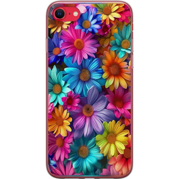 Apple iPhone 7 Läpinäkyvä kuori Gerbera Kukat Värikäs Koriste Kukka Motiivi Suosittu Kotisisustus Väririkas Seinätaide Suunnittelu