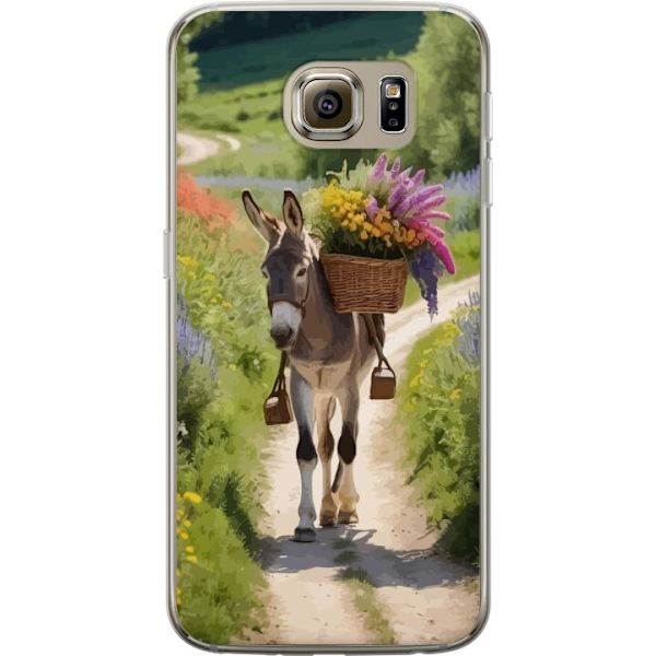 Samsung Galaxy S6 Genomskinligt Skal Åsna Djurmotiv Rolig Design Naturmotiv Populär Dekor Humor Grafiskt Djurtema Exotiskt