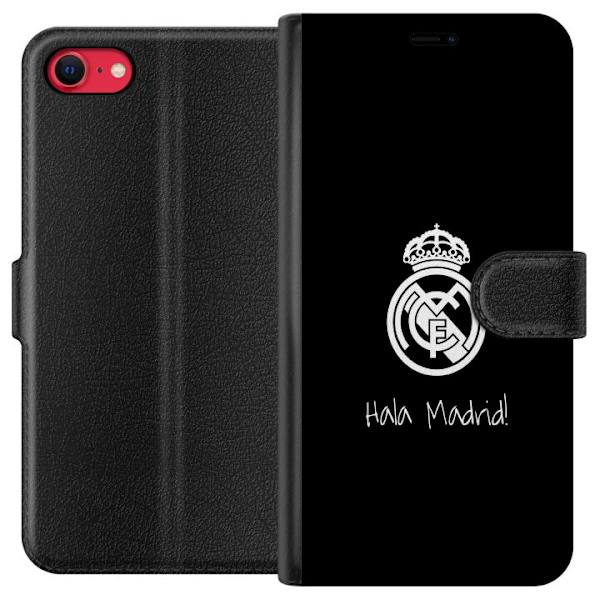 Apple iPhone 7 Plånboksfodral Real Madrid Emblem Fotboll Stolthet Vit Guld Klubbmärke Champions La Liga Fans Ikoniskt Sport