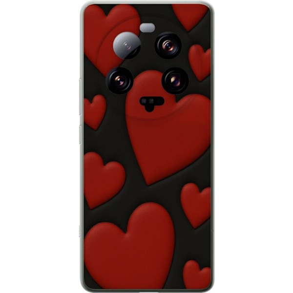 Xiaomi 13 Ultra Genomskinligt Skal Red Velvet Hearts
