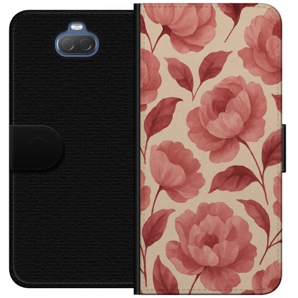 Sony Xperia 10 Tegnebogsetui Roseblomst