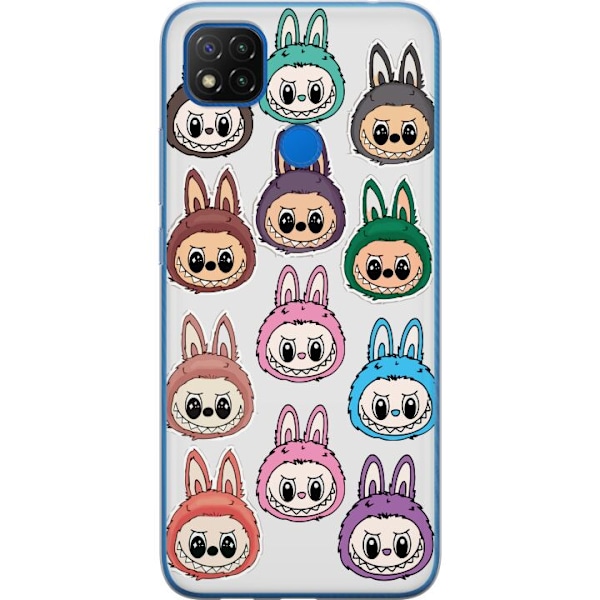 Xiaomi Redmi 9C NFC Gjennomsiktig deksel Labubu Macaron Monste