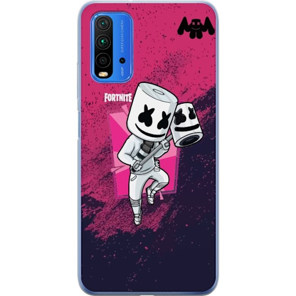 Xiaomi Redmi 9T Läpinäkyvä kuori Marshmello Fortnite Skin E