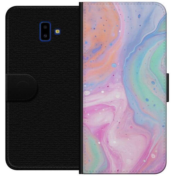 Samsung Galaxy J6+ Tegnebogsetui Pastelmarmor